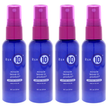 Miracle Leave In Product by Its A 10 for Unisex - 2 oz Hair Spray - Pack of 4