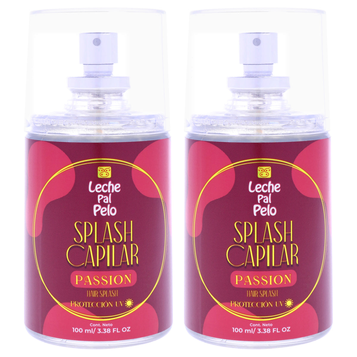 Hair Splash - Passion by Leche Pal Pelo for Women - 3.38 oz Hair Spray - Pack of 2