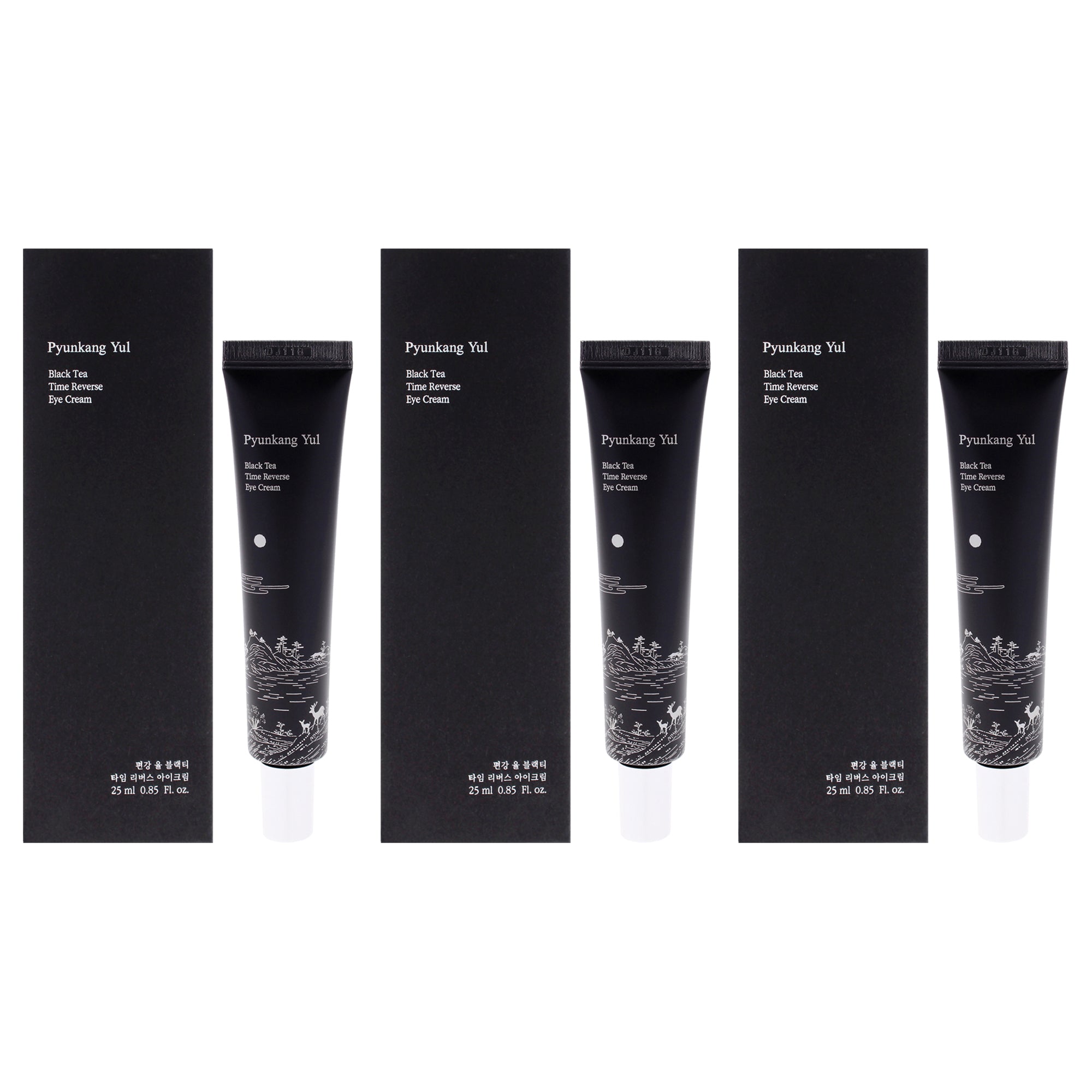 Black Tea Time Reverse Eye Cream by Pyunkang Yul for Unisex - 0.85 oz Cream - Pack of 3