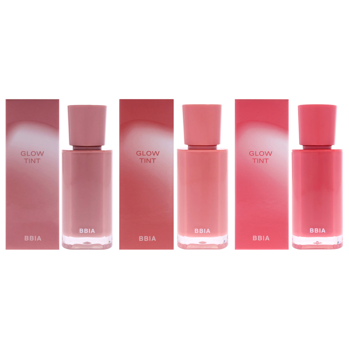 Glow Tint Kit by BBIA for Women - 3 Pc Kit 0.11oz Lip Tint - 11 Nudy, 0.11oz Lip Tint - 20 Petal, 0.11oz Lip Tint - 22 Blush