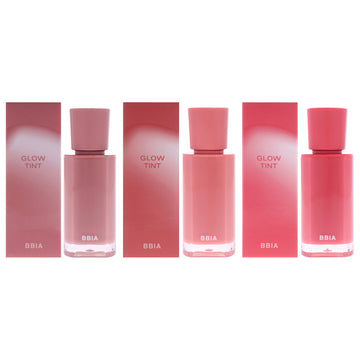 Glow Tint Kit by BBIA for Women - 3 Pc Kit 0.11oz Lip Tint - 11 Nudy, 0.11oz Lip Tint - 20 Petal, 0.11oz Lip Tint - 22 Blush