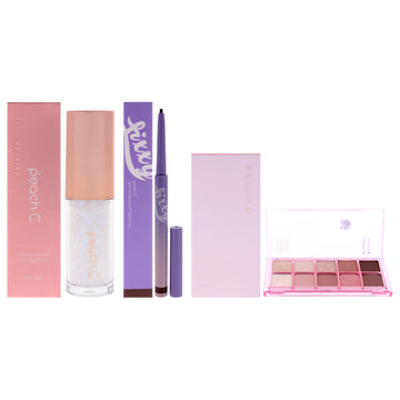 Peach C Kit by Peach C for Women - 3 Pc Kit 0.12oz Eye Shadow - 01 Pure White, 0.04 Eyeliner - 02 Deep Brown, 0.33oz Eye Shadow - 06 Peach Yogurt