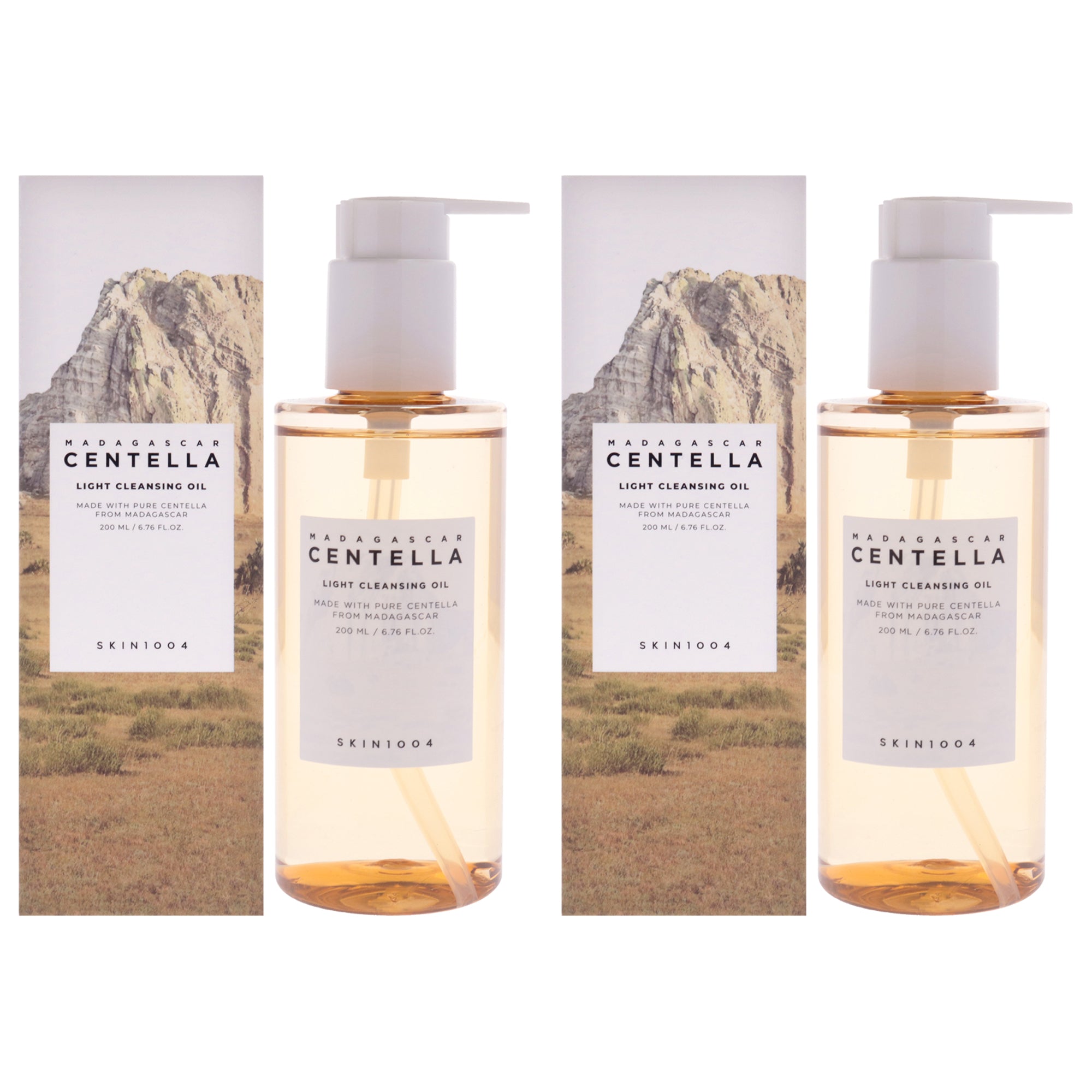 Madagascar Centella Light Cleansing Oil by Skin1004 for Women - 6.76 oz Cleanser - Pack of 2