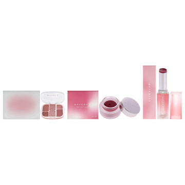 Wakemake Kit by Wakemake for Women - 3 Pc Kit 0.22oz Makeup - 02 Lasy Rose, 0.15oz Makeup - 07 Mauve Pink, 0.12oz Lipstick - 05 Narrative