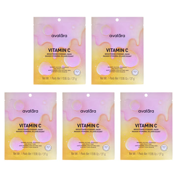 Vitamin C Brightening Hydrogel Mask by Avatara for Women - 1 Pc Mask - Pack of 5