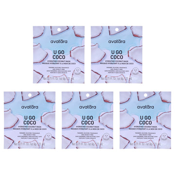 U Go Coco Hydrating Mask by Avatara for Women - 1 Pc Mask - Pack of 5