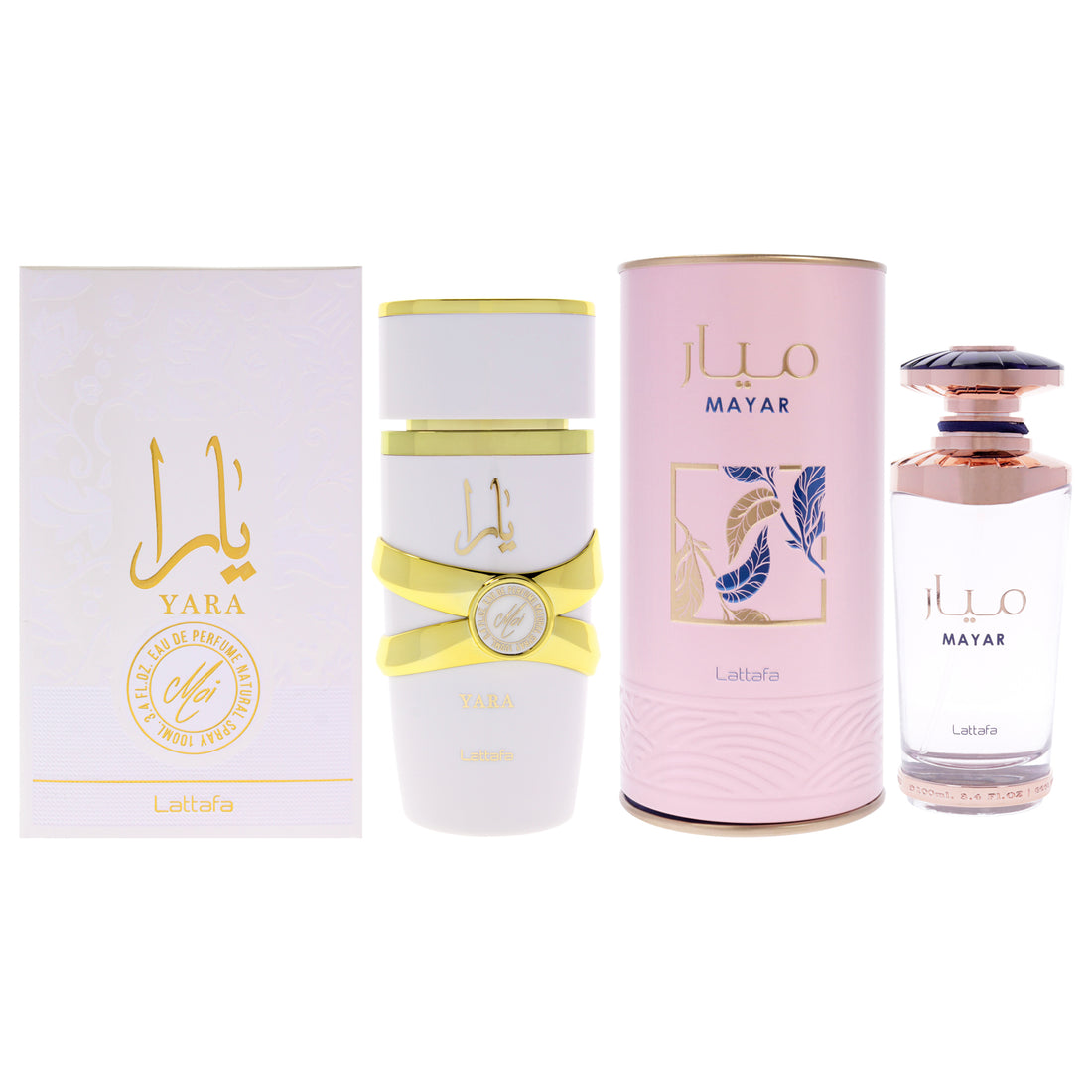 Lattafa Kit by Lattafa for Women - 2 Pc Kit 3.4oz Yara Moi EDP Spray, 3.4oz Mayar EDP Spray