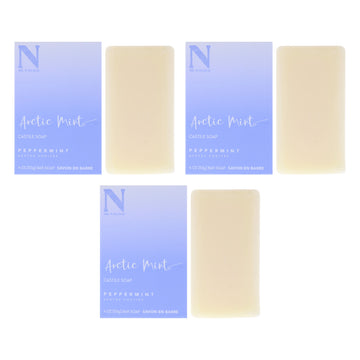 Castile Bar Soap - Arctic Mint by Dr. Natural for Unisex - 4 oz Soap - Pack of 3