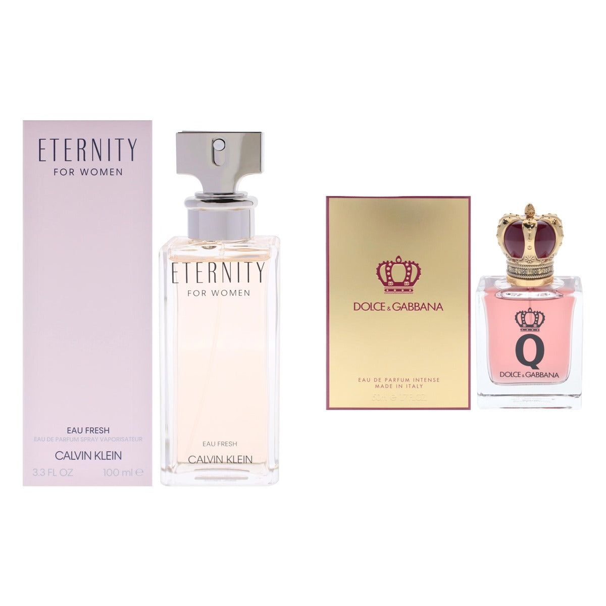 Calvin Klein Eternity Eau Fresh + Dolce and Gabbana Q Intense Two-Scent Bundle