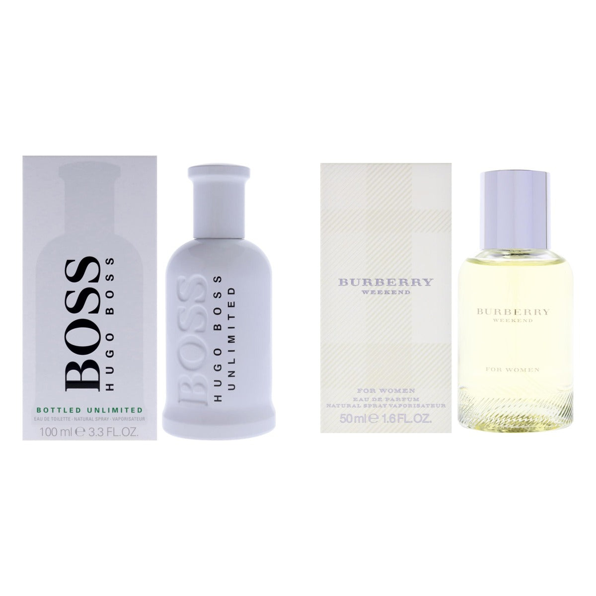 Hugo Boss Bottled Unlimited + Burberry Weekend His and Hers Bundle