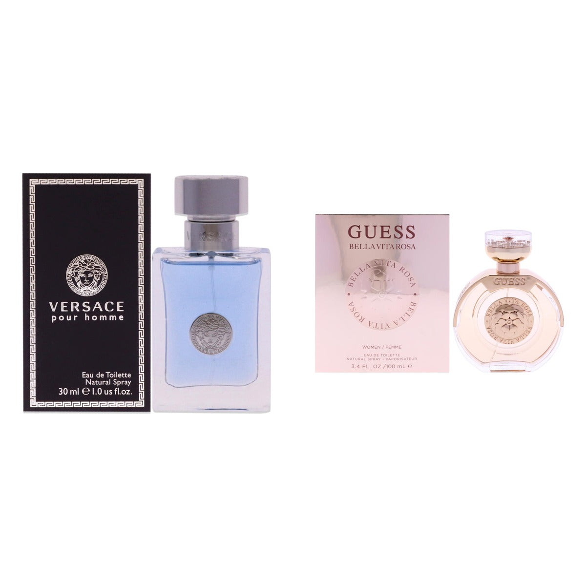 Versace Pour Homme + Guess Bella Vita Rosa His and Hers Bundle