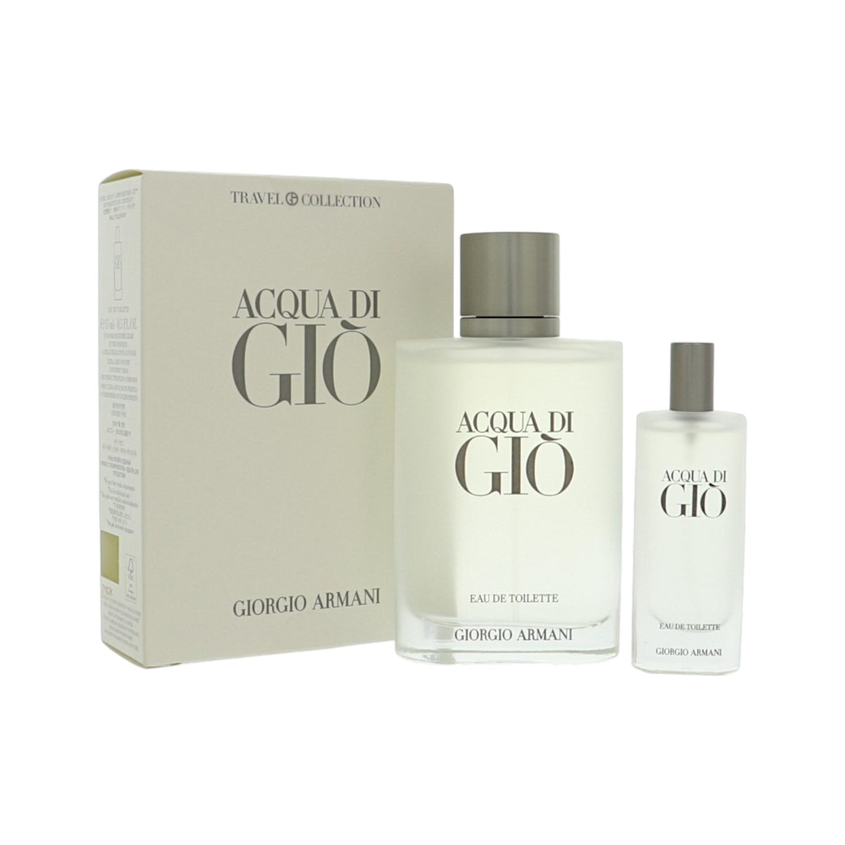 Acqua Di Gio by Giorgio Armani for Men - 2 Pc Gift Set - 3.3 oz EDT Spray, 0.5 oz EDT Spray oz