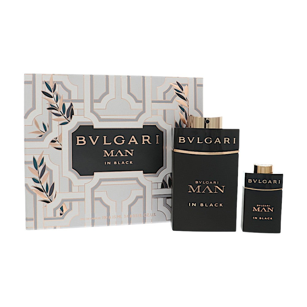 Bvlgari Man In Black by Bvlgari for Men - 2 Piece Set For Men: 3.4 oz EDP Spray, 0.5 oz EDP Spray