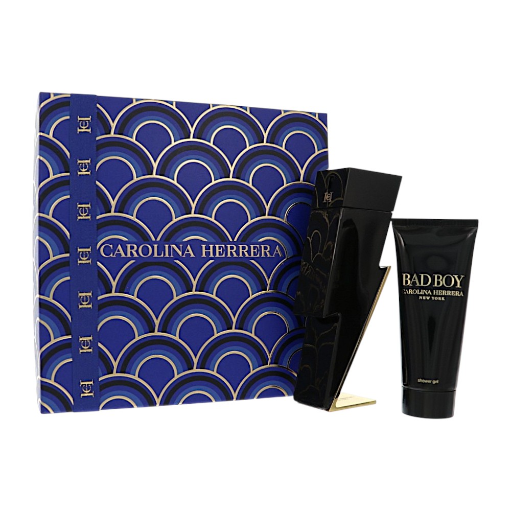Bad Boy by Carolina Herrera for Men - 2 Piece Gift Set For Men - 3.4 oz EDT Spray, 3.4 oz Shower Gel
