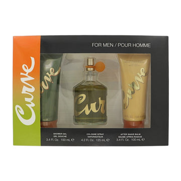 Curve by Liz Claiborne for Men - 3 Piece Set For Men: 4.2 oz Cologne Spray, 3.4 oz After Shave Balm, 3.4 oz Shower Gel