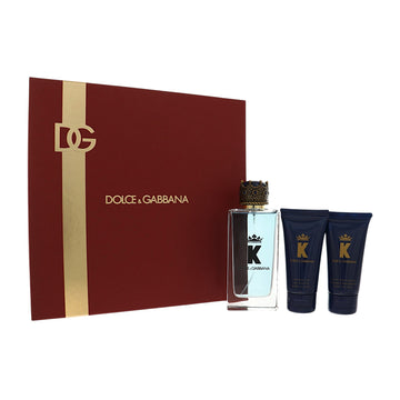 K by Dolce And Gabbana for Men - 3 Piece Gift Set - 3.3 oz EDT Spray, 1.7 oz Shower Gel, 1.7 oz After Shave Balm