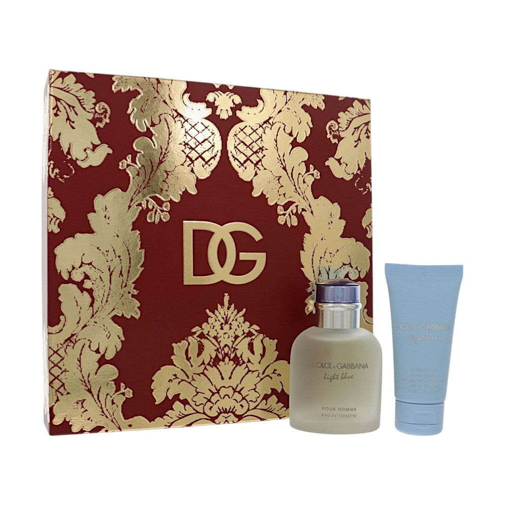 Light Blue by Dolce And Gabbana for Men - 2 Piece Set For Men: 2.5 oz EDT Spray, 1.7 oz Refreshing Body Cream