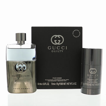 Gucci Guilty by Gucci for Men - 2 Piece Set For Men: 3 oz EDT Spray, 2.4 oz Deodorant Stick