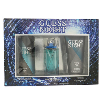Guess Night by Guess for Men - 3 Piece Set For Men: 3.4 oz EDT Spray, 6.7 oz Shower Gel, 6 oz Deodorant Body Spray