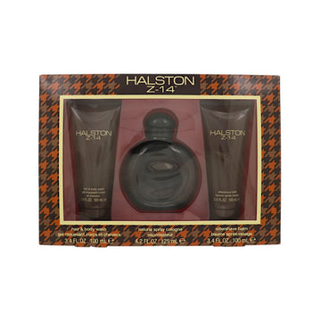 Halston Z-14 by Halston for Men - 3 Piece Gift Set - 4.2 oz Cologne Spray, 3.4 oz Aftershave Balm,3.4 oz Hair and Body Wash oz