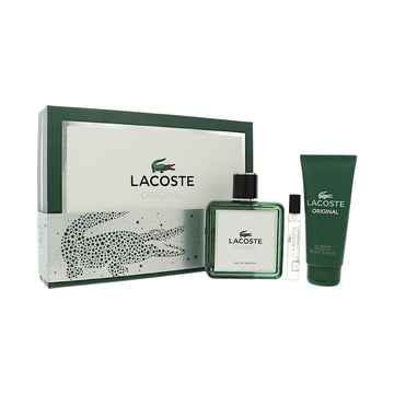 Lacoste Original by Lacoste for Men - 3 Piece Set For Men: 3.3 oz EDP Spray, 0.25 oz EDP Spray, 3.3 oz Shower Gel