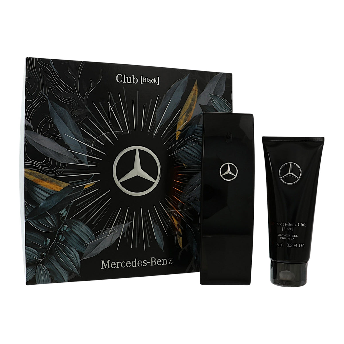 Mercedes Benz Club Black by Mercedes Benz for Men - 2 Pc Gift Set-3.3 oz EDT Spray,3.3 oz Shower Gel oz