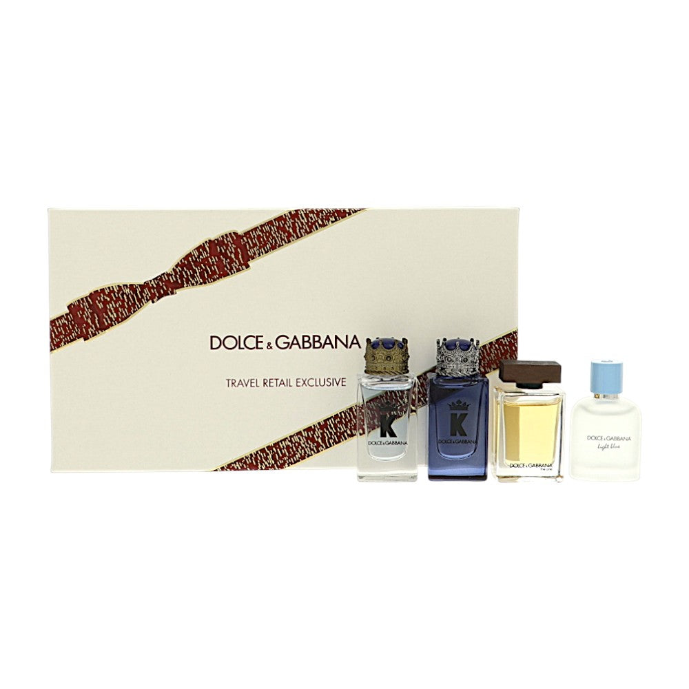 Dandg by Dolce And Gabbana for Men - 4 Piece Gift Set For Men - 0.17 oz K Edt, 0.17 oz K Edp, 0.17 oz The One Edt, 0.17 oz Light Blue EDT
