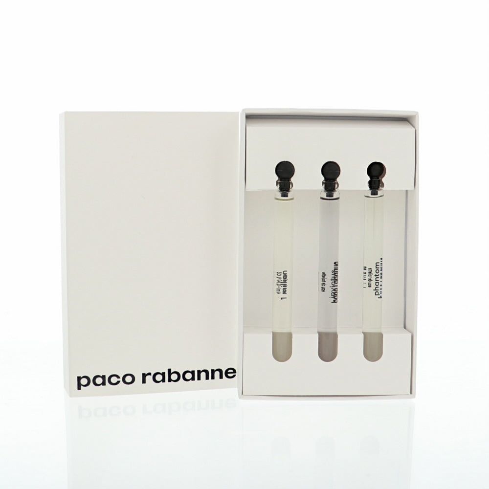 Mini Paco Rabanne by Paco Rabanne for Men - 3 Piece Gift Set For Men - 0.14 oz 1 Million EDT Splash, 0.14 oz Invictus EDT Splash, 0.14 oz Phantom EDT Splash