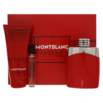 Mont Blanc Legend Red by Montblanc for Men - 3 Piece Set For Men: 3.3 oz EDP Spray, 0.25 oz EDP Spray, 3.3 oz All-Over Shower Gel