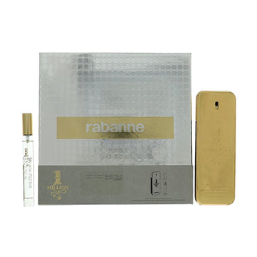 Paco Rabanne 1 Million by Paco Rabanne for Men - 2 Piece Set For Men: 3.4 oz EDT Spray, 0.34 oz EDT Spray