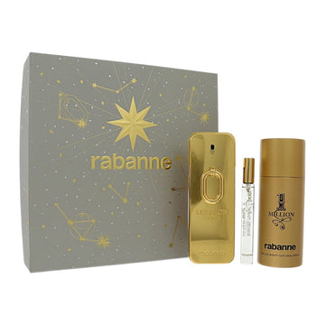 Paco Rabanne 1 Million Gold Intense by Paco Rabanne for Men - 3 Piece Set For Men: 3.4 oz EDP Spray, 0.34 oz EDT Spray, 5.1 oz Deodorant Spray