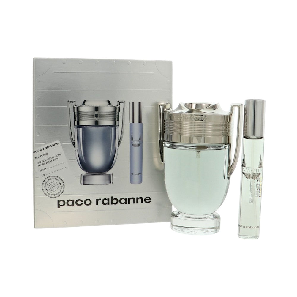 Invictus by Paco Rabanne for Men - 2 Piece Set For Men: 3.4 oz EDT Spray, 0.68 oz EDT Spray