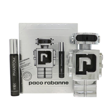 Paco Rabanne Phantom by Paco Rabanne for Men - 2 Piece Set For Men: 3.4 oz EDT Spray, 0.68 oz EDT Spray