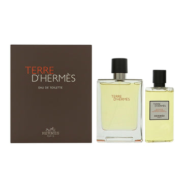 Terre Dhermes by Hermes for Men - 2 Piece Set For Men: 3.3 oz EDT Spray, 2.7 oz Hair and Body Shower Gel