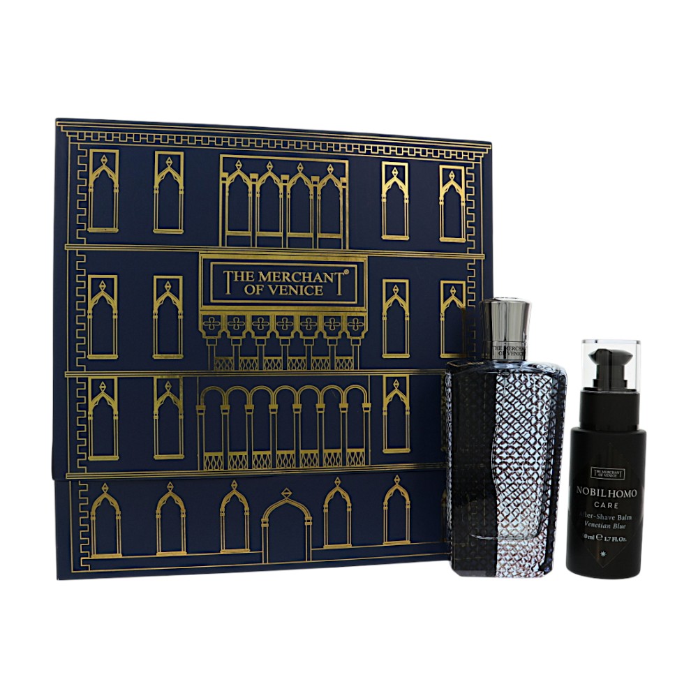 Venetian Blue by The Merchant Of Venice for Men - 2 Piece Gift Set - 3.4 oz EDP Spray ,1.7 oz After Shave Balm
