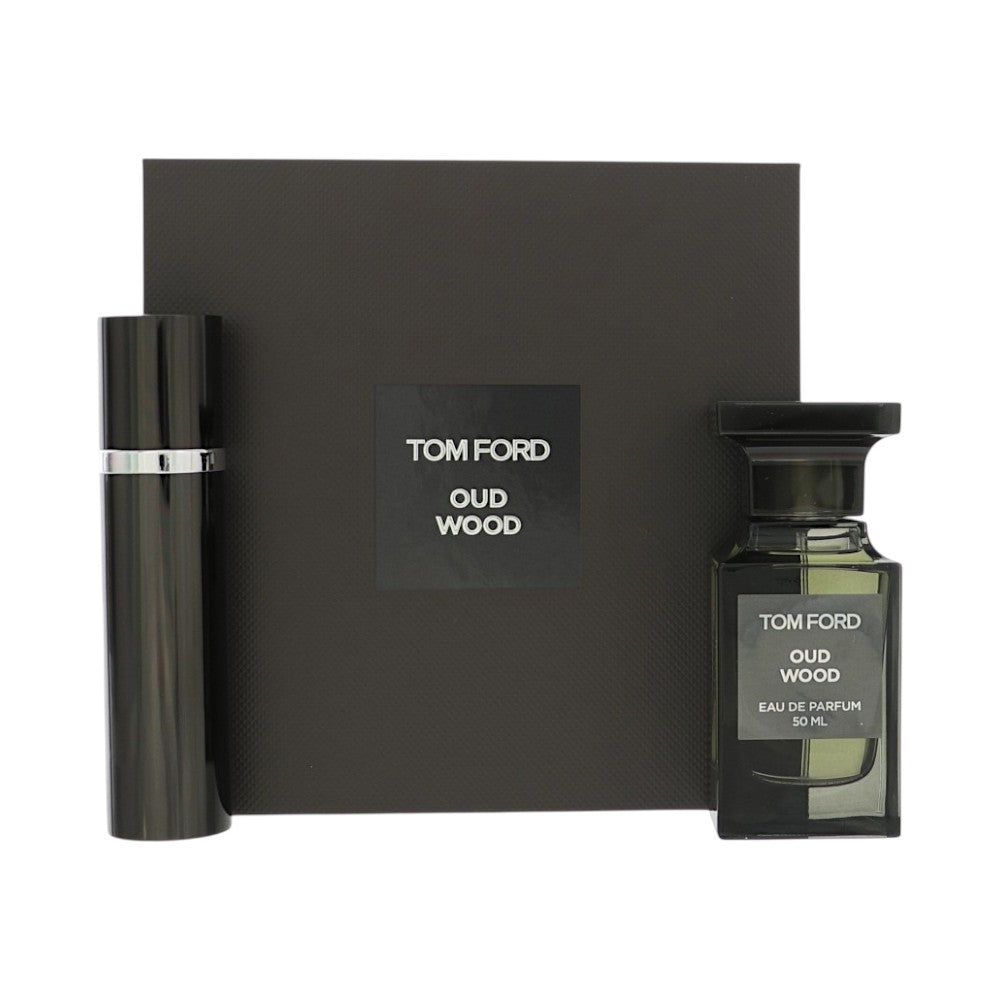 Tom Ford Oud Wood by Tom Ford for Men - 2 Piece Gift Set For Men - 1.7 oz EDP Spray, 0.34 oz EDP Spray