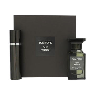 Tom Ford Oud Wood by Tom Ford for Men - 2 Piece Gift Set For Men - 1.7 oz EDP Spray, 0.34 oz EDP Spray