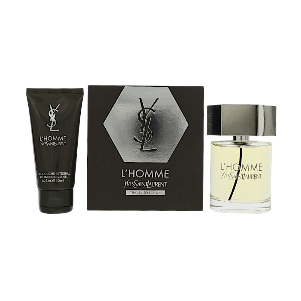 Lhomme by Yves Saint Laurent for Men - 2 Piece Set For Men: 3.3 oz EDT Spray, 1.6 oz All-Over Shower Gel