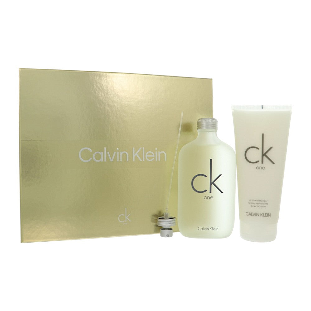 Ck One by Calvin Klein for Unisex - 2 Piece Set For Unisex: 6.7 oz EDT Spray, 6.7 oz Skin Moisturizer