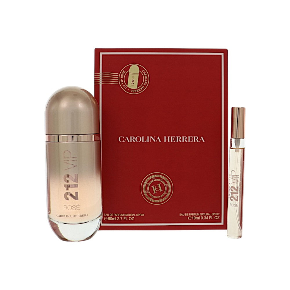 212 Vip Rose by Carolina Herrera for Women - 2 Piece Set For Women: 2.7 oz EDP Spray, 0.34 oz EDP Spray