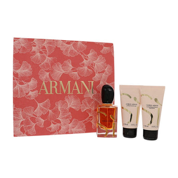 Armani Si Intense by Giorgio Armani for Women - 3 Piece Gift Set For Women - 1.6 oz EDP Spray, 1.6 oz Body Lotion, 1.6 oz Shower Gel