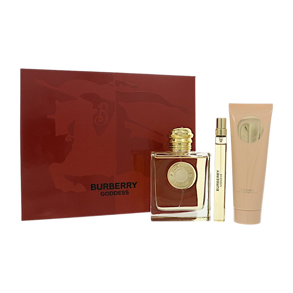 Goddess by Burberry for Women - 3 Piece Set For Women: 3.3 oz EDP Spray, 0.33 oz EDP Spray, 2.5 oz Body Lotion