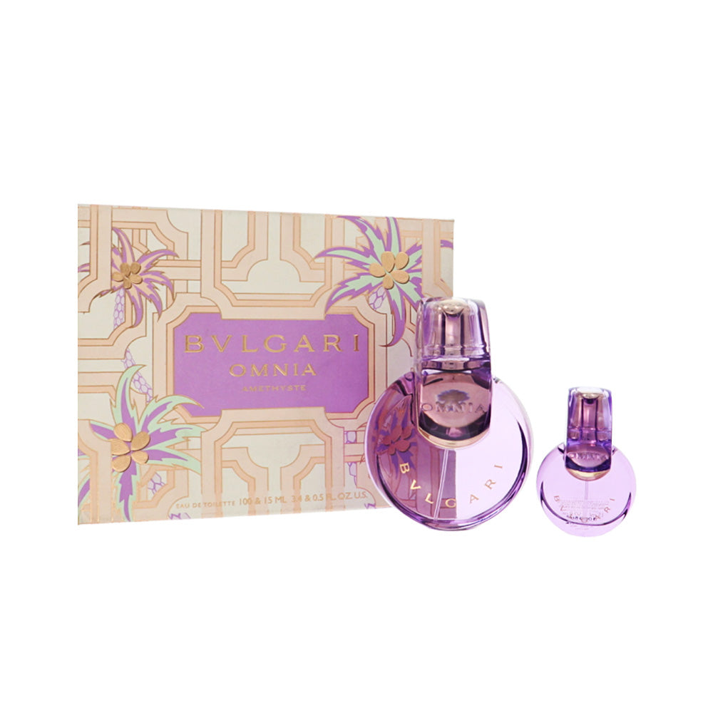 Omnia Amethyste by Bvlgari for Women - 2 Piece Set For Women: 3.4 oz EDT Spray, 0.5 oz EDT Spray