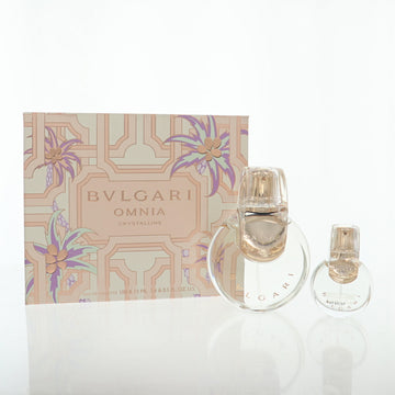 Omnia Crystalline by Bvlgari for Women - 2 Piece Gift Set For Women - 3.4 oz Edt, 15 Ml EDT