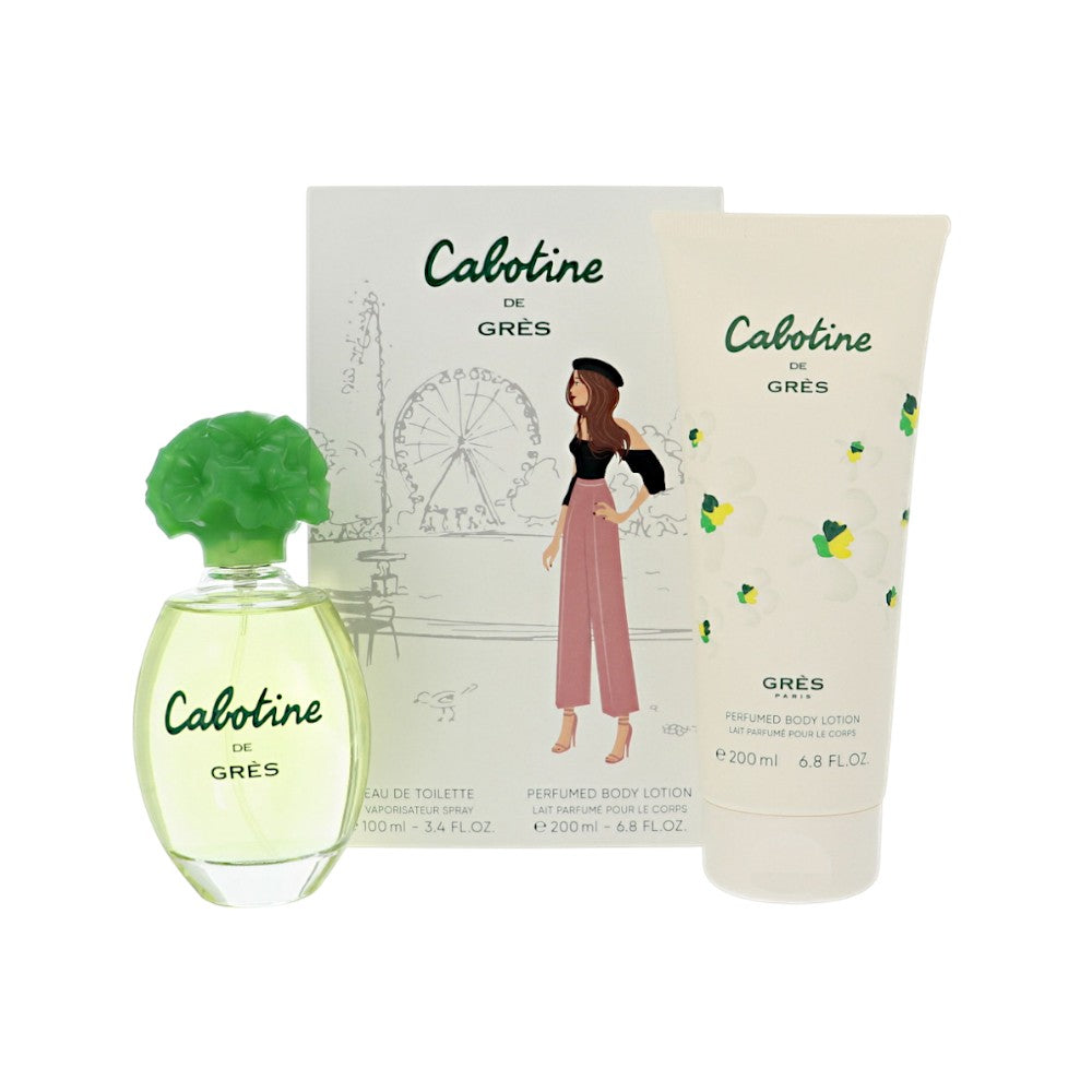 Cabotine by Parfums Gres for Women - 2 Piece Set For Women: 3.4 oz EDT Spray, 6.8 oz Perfumed Body Lotion