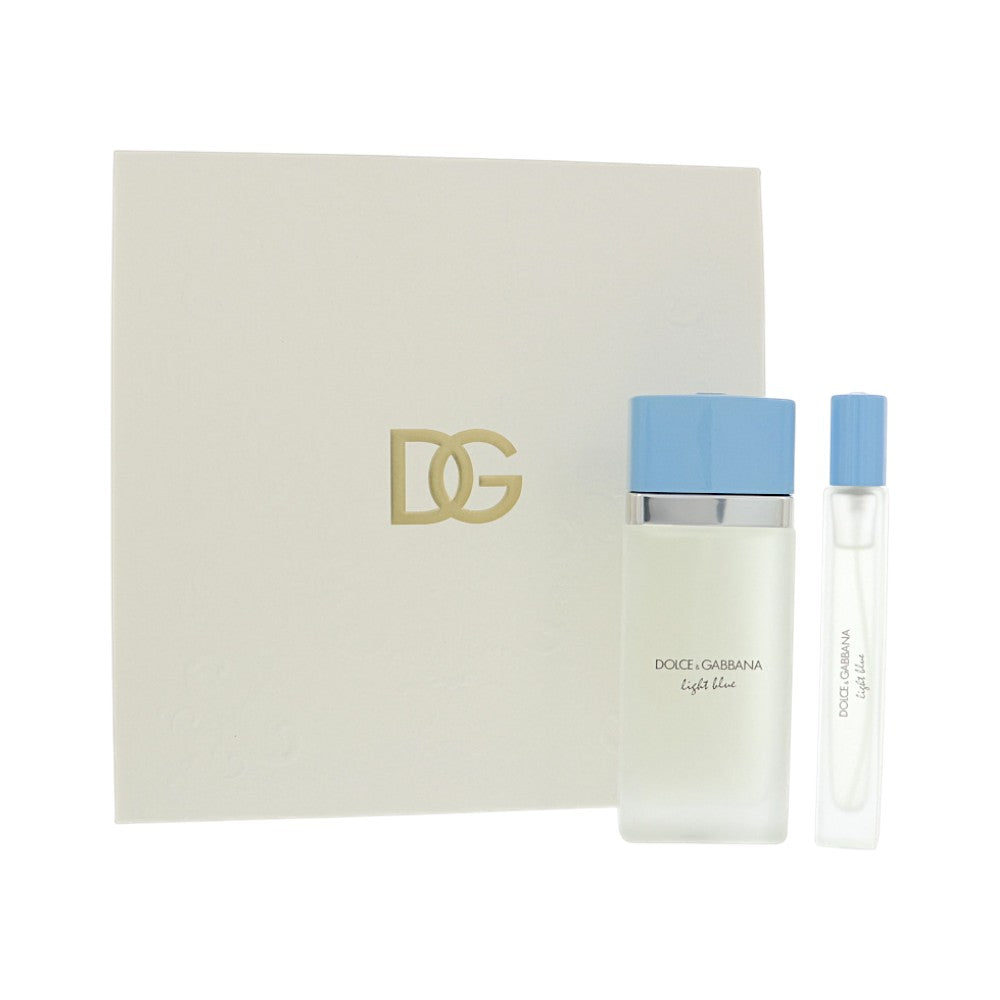 Dandg Light Blue by Dolce And Gabbana for Women - 2 Piece Gift Set For Women - 1.7 oz EDT Spray, 0.33 oz EDT Spray