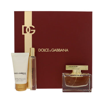 The One by Dolce And Gabbana for Women - 3 Piece Set For Women: 2.5 oz EDP Spray, 0.33 oz EDP Spray, 1.7 oz Body Lotion