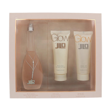 Glow by Jlo for Women - 3 Piece Set For Women: 3.4 oz EDT Spray, 2.5 oz Body Lotion, 2.5 oz Shower Gel