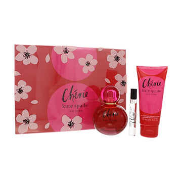 Cherie by Kate Spade for Women - 3 Piece Set For Women: 3.3 oz EDP Spray, 0.25 oz EDP Spray, 3.3 oz Body Lotion