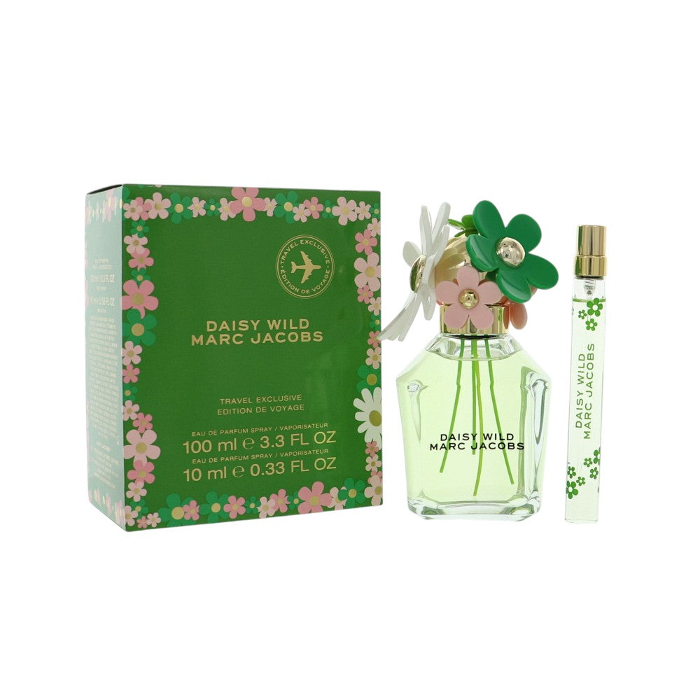 Daisy Wild by Marc Jacobs for Women - 2 Piece Gift Set For Women - 3.3 oz EDP Spray, 0.33 oz EDP
